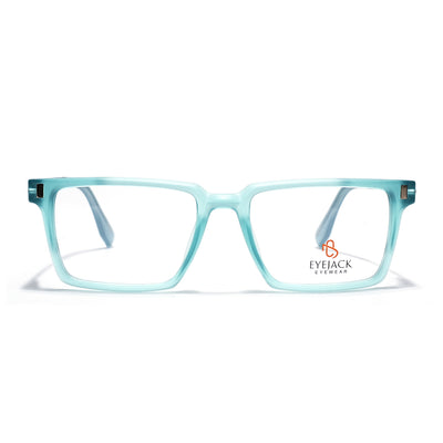 Eyejack Aqua Rectangle Eyeglasses for Men & Women (162001FCL2444)