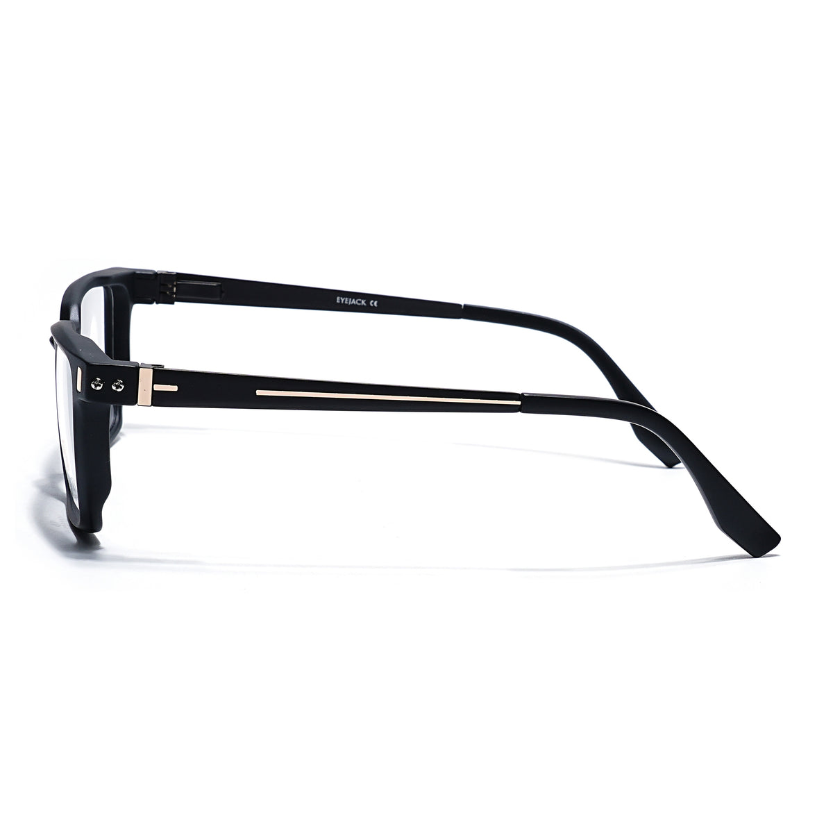 Eyejack Black Rectangle Eyeglasses for Men & Women (162002FCL2448)