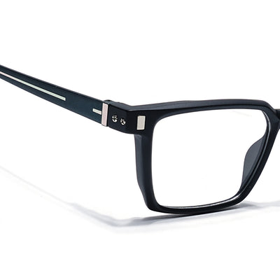 Eyejack Black Rectangle Eyeglasses for Men & Women (162002FCL2449)