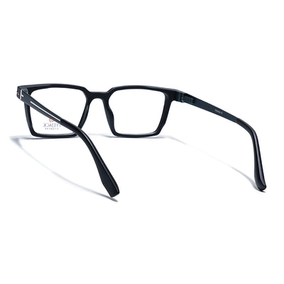 Eyejack Black Rectangle Eyeglasses for Men & Women (162002FCL2449)