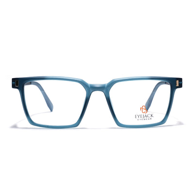 Eyejack Sea Green Rectangle Eyeglasses for Men & Women (162002FCL2455)
