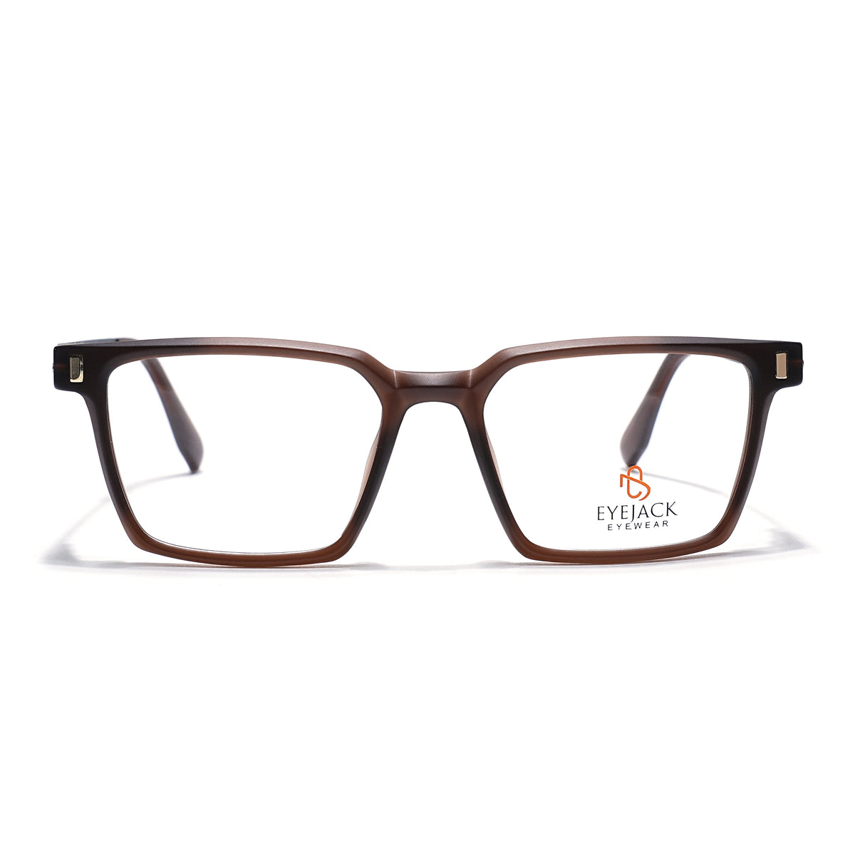 Eyejack Brown Rectangle Eyeglasses for Men & Women (162002FCL2457)