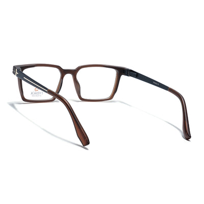 Eyejack Brown Rectangle Eyeglasses for Men & Women (162002FCL2457)