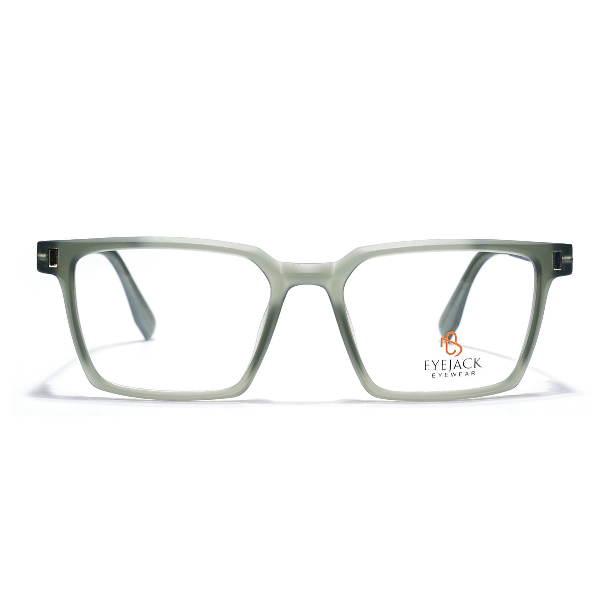 Eyejack Olive Rectangle Eyeglasses for Men & Women (162002FCL2458)