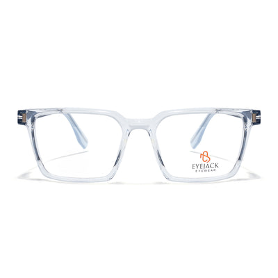 Eyejack Transparent Rectangle Eyeglasses for Men & Women (162002FCL2459)