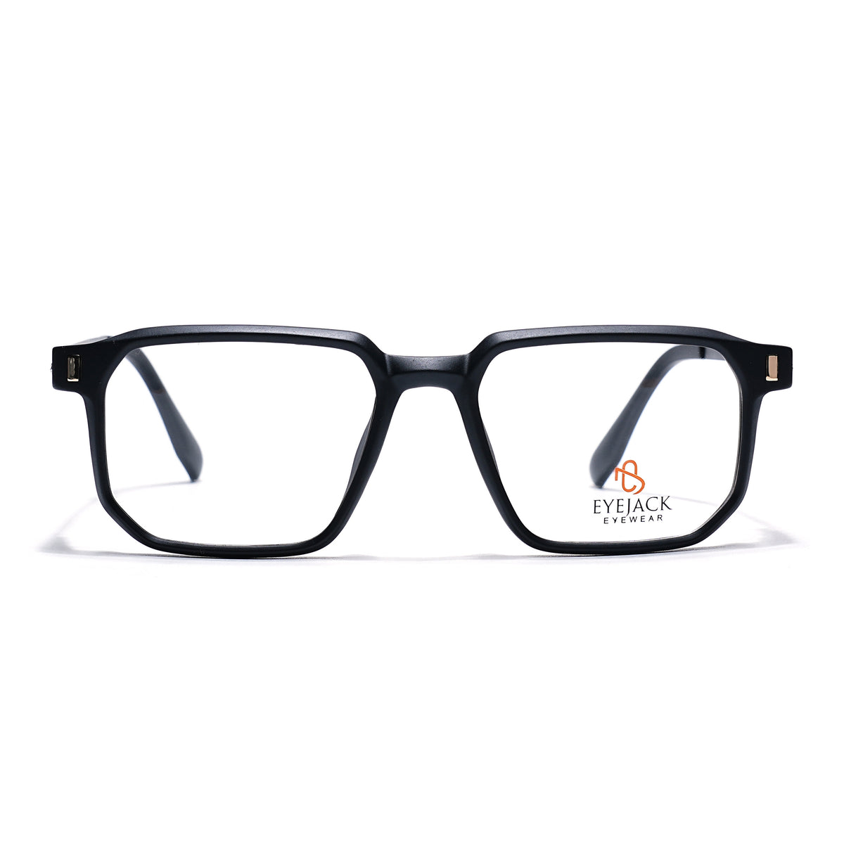 Eyejack Black Wayfarer Eyeglasses for Men & Women (162003FCL2460)