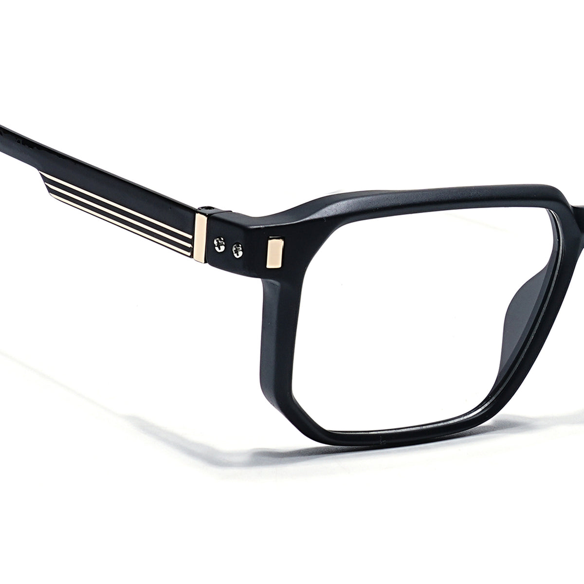 Eyejack Black Wayfarer Eyeglasses for Men & Women (162003FCL2460)