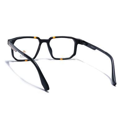 Eyejack Black & Brown Wayfarer Eyeglasses for Men & Women (162003FCL2462)