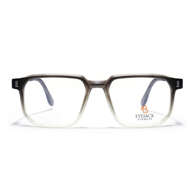 Eyejack Black & Grey Wayfarer Eyeglasses for Men & Women (162003FCL2464)