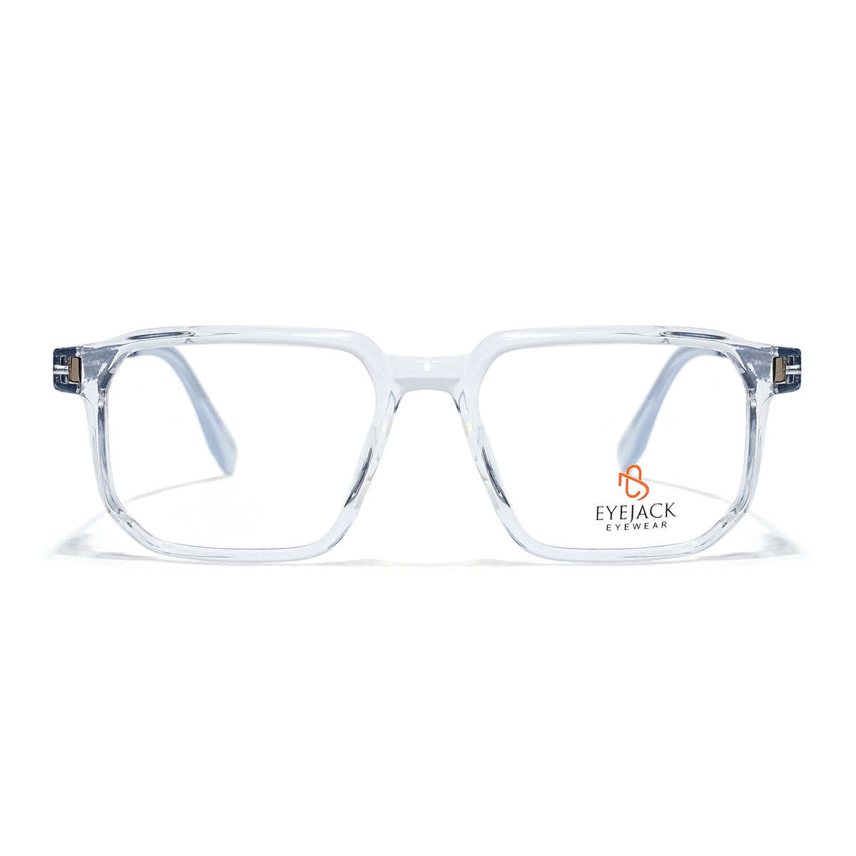Eyejack Transparent Wayfarer Eyeglasses for Men & Women (162003FCL2471)