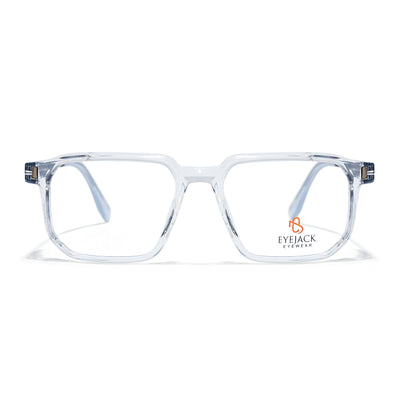 Eyejack Transparent Wayfarer Eyeglasses for Men & Women (162003FCL2471)