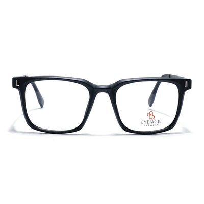 Eyejack Black Wayfarer Eyeglasses for Men & Women (162004FCL2473)