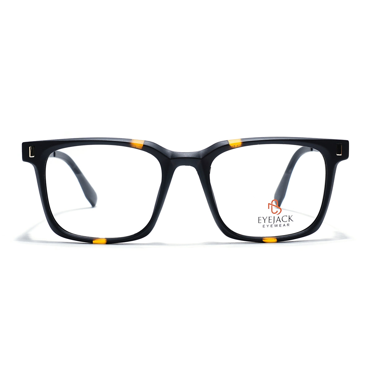 Eyejack Black & Brown Wayfarer Eyeglasses for Men & Women (162004FCL2474)