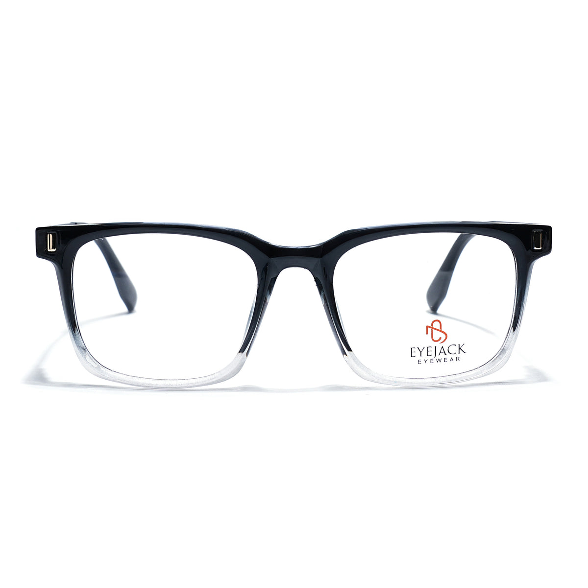 Eyejack Black & Transparent Wayfarer Eyeglasses for Men & Women (162004FCL2475)