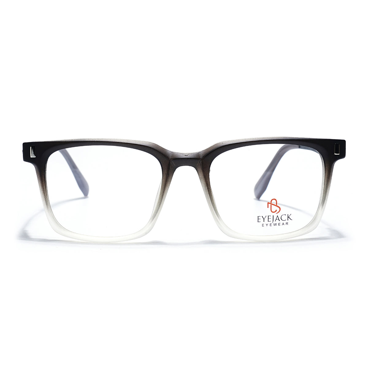 Eyejack Black & Grey Wayfarer Eyeglasses for Men & Women (162004FCL2476)