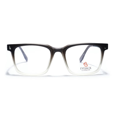 Eyejack Black & Grey Wayfarer Eyeglasses for Men & Women (162004FCL2476)