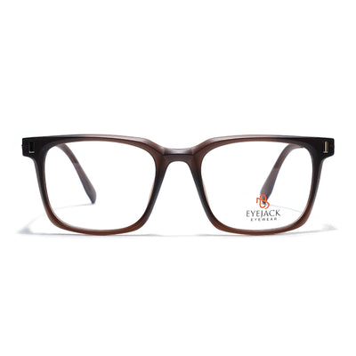Eyejack Brown Wayfarer Eyeglasses for Men & Women (162004FCL2481)