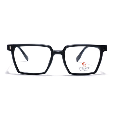 Eyejack Black Wayfarer Eyeglasses for Men & Women (162005FCL2485)