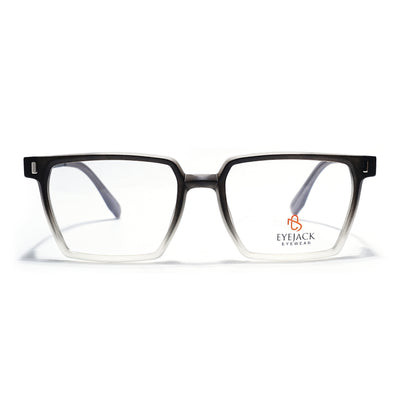 Eyejack Black & Grey Wayfarer Eyeglasses for Men & Women (162005FCL2488)