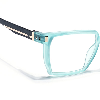 Eyejack Aqua Wayfarer Eyeglasses for Men & Women (162005FCL2493)
