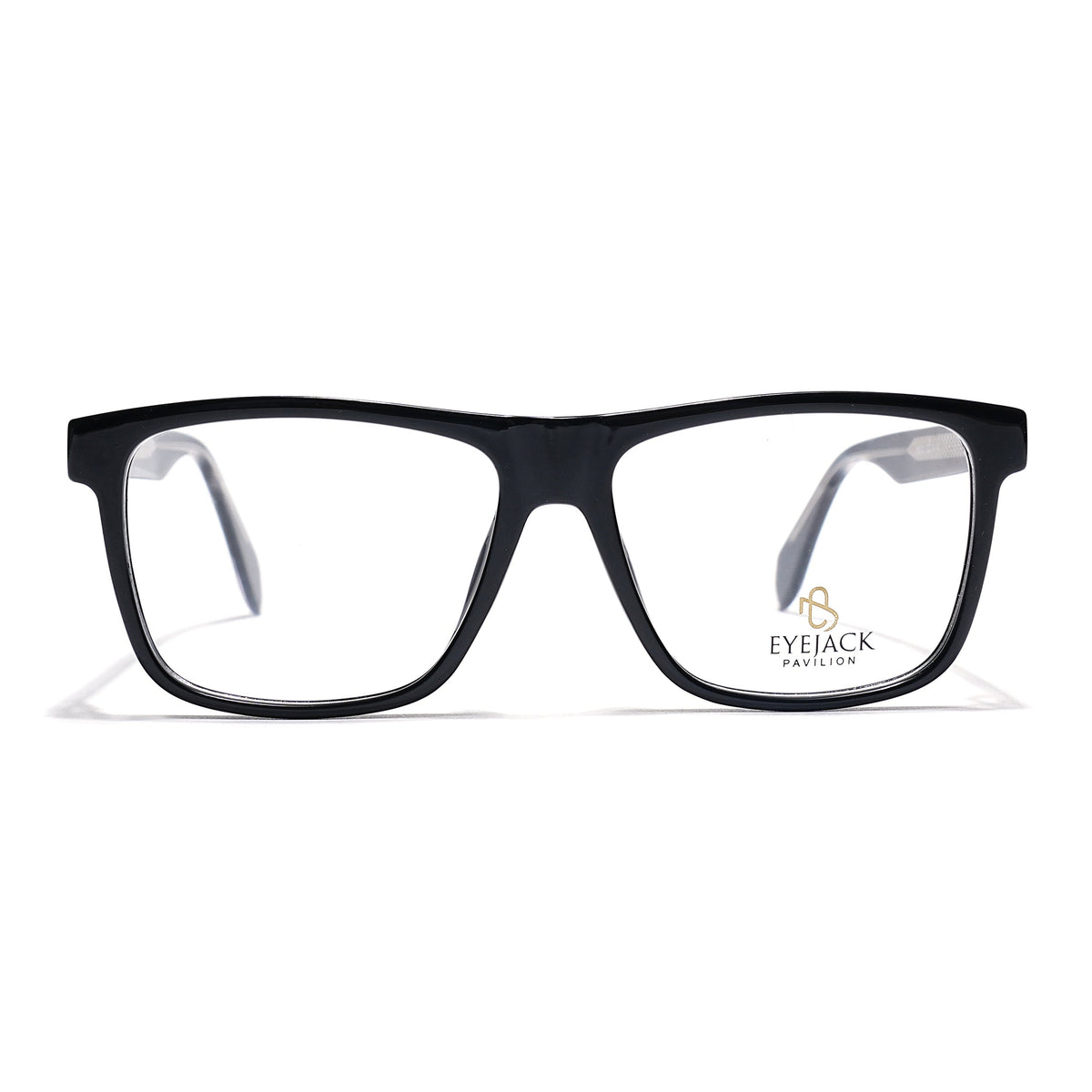 Eyejack Shine Black Wayfarer Eyeglasses for Men & Women (163001FCL2236)
