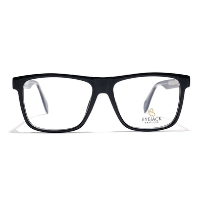 Eyejack Shine Black Wayfarer Eyeglasses for Men & Women (163001FCL2236)