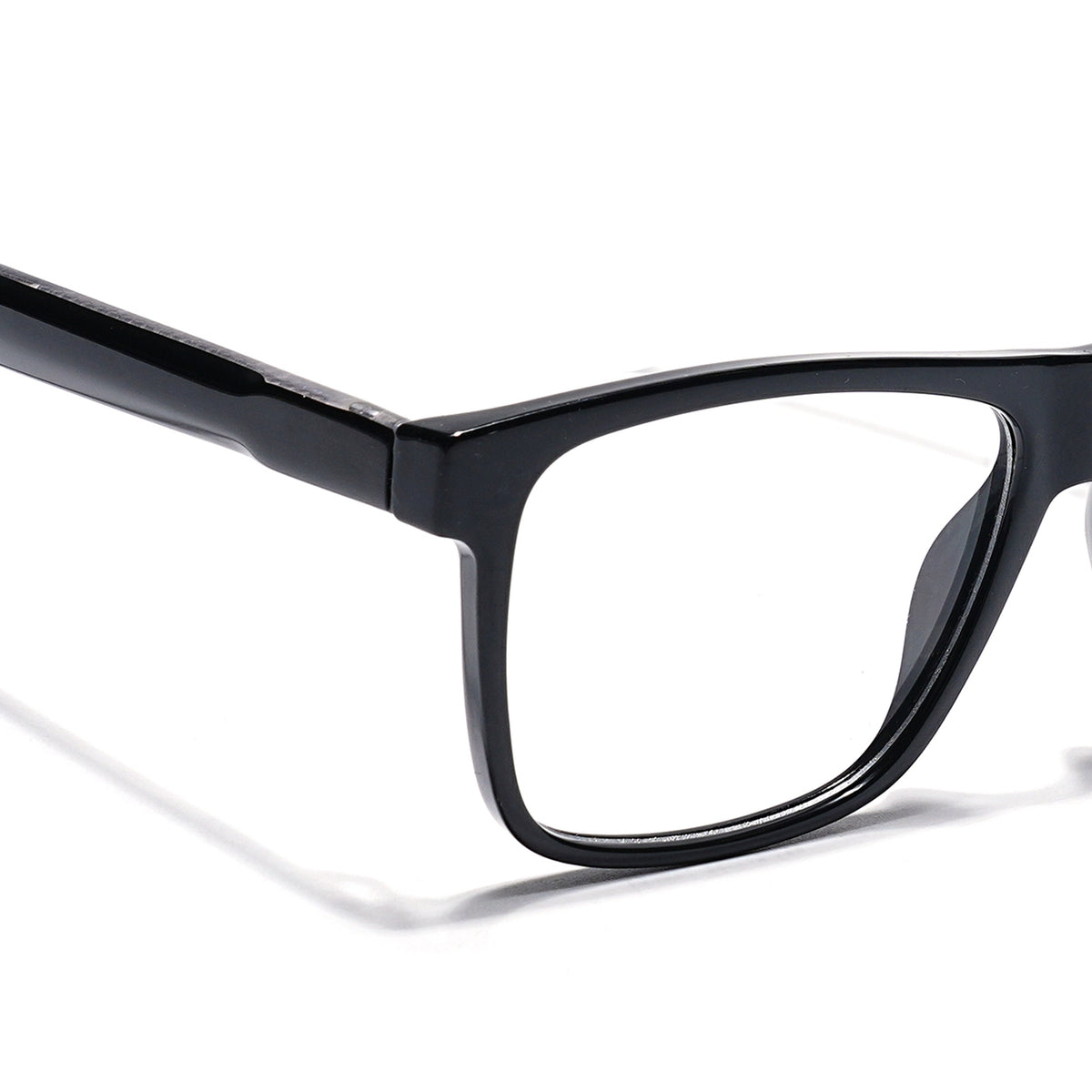 Eyejack Shine Black Wayfarer Eyeglasses for Men & Women (163001FCL2236)