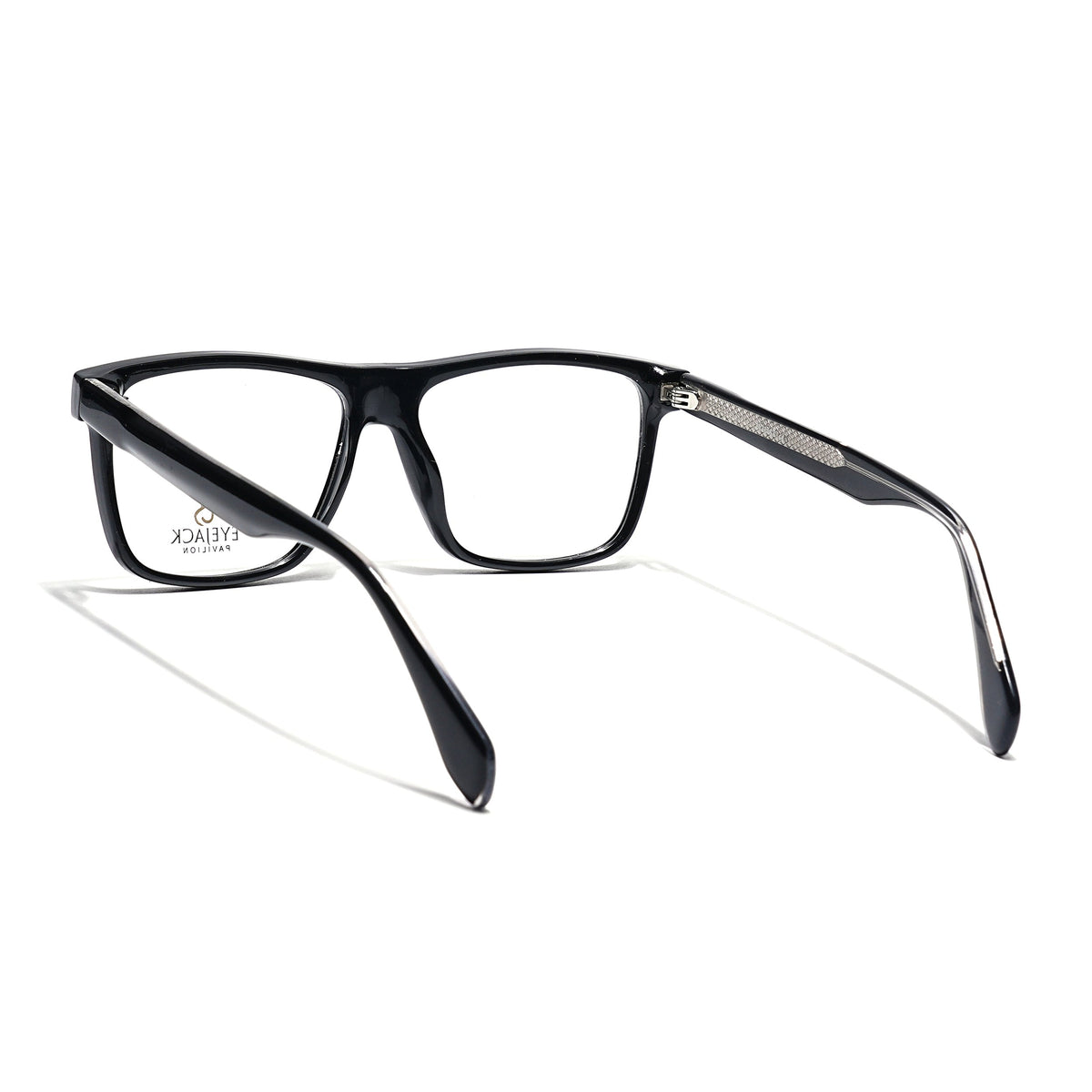 Eyejack Shine Black Wayfarer Eyeglasses for Men & Women (163001FCL2236)