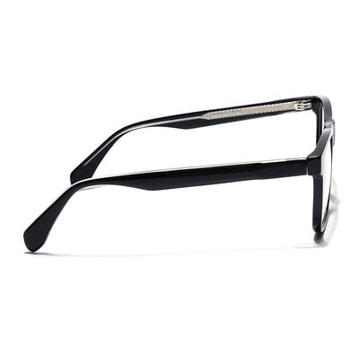 Eyejack Shine Black Wayfarer Eyeglasses for Men & Women (163001FCL2236)