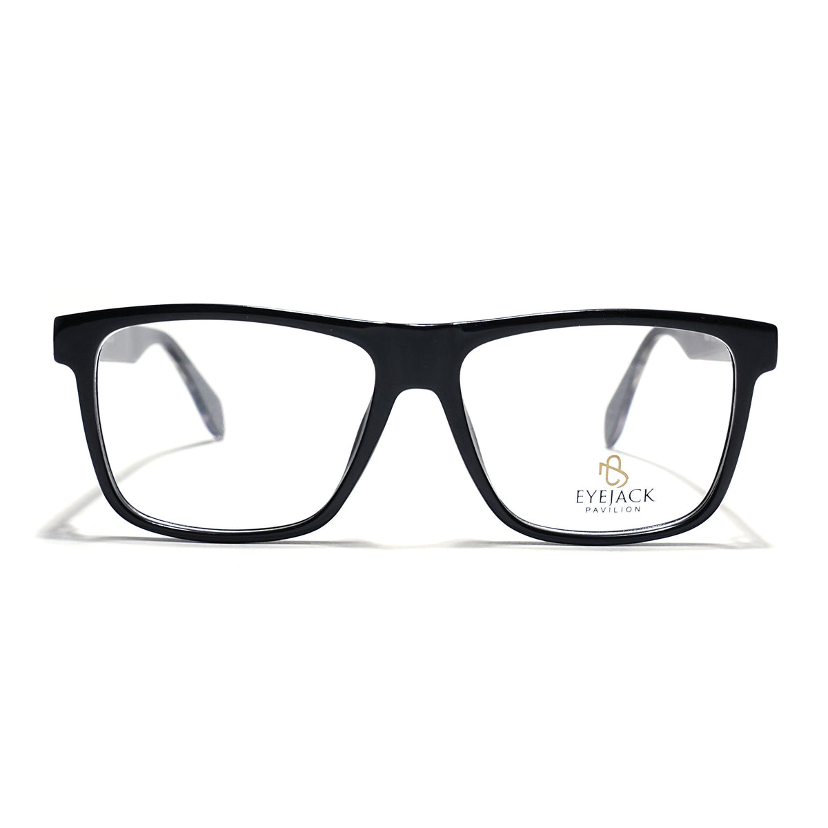 Eyejack Shine Black Wayfarer Eyeglasses for Men & Women (163001FCL2237)
