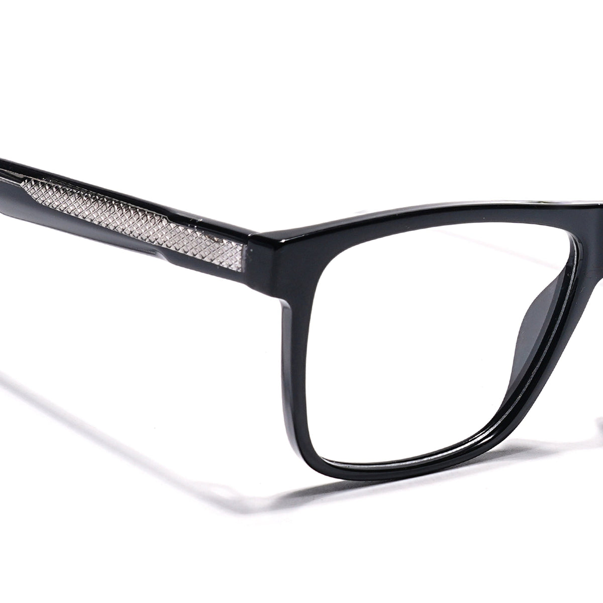Eyejack Shine Black Wayfarer Eyeglasses for Men & Women (163001FCL2237)
