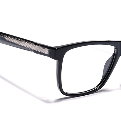 Eyejack Shine Black Wayfarer Eyeglasses for Men & Women (163001FCL2237)