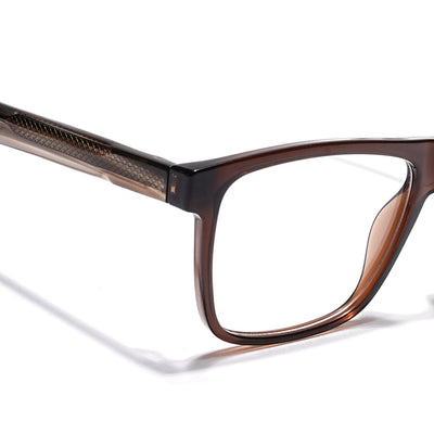 Eyejack Brown Wayfarer Eyeglasses for Men & Women (163001FCL2239)