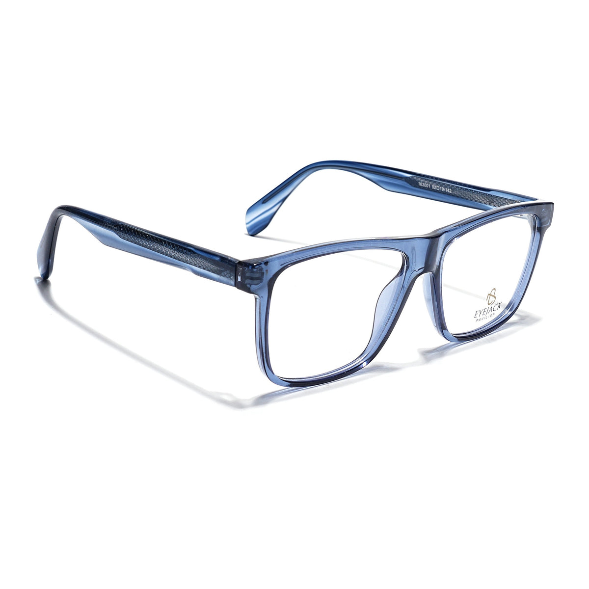Eyejack Blue Wayfarer Eyeglasses for Men & Women (163001FCL2241)