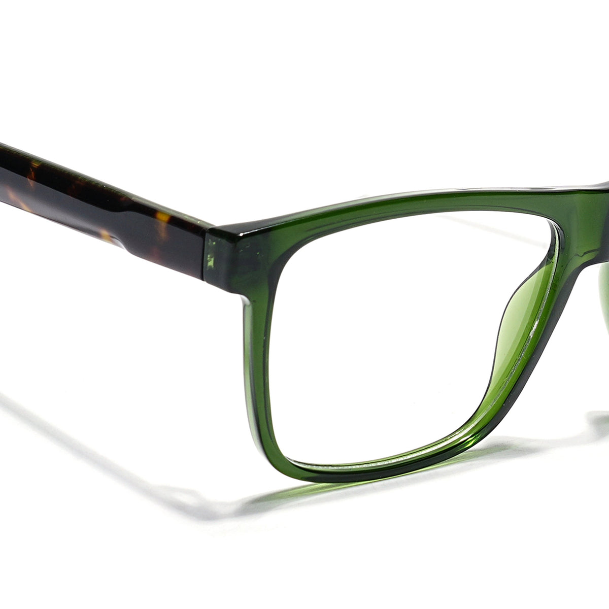 Eyejack Green Wayfarer Eyeglasses for Men & Women (163001FCL2242)