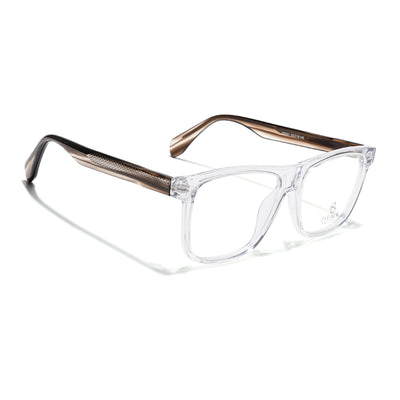 Eyejack Transparent Wayfarer Eyeglasses for Men & Women (163001FCL2243)