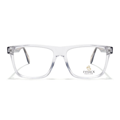 Eyejack Transparent Wayfarer Eyeglasses for Men & Women (163001FCL2243)