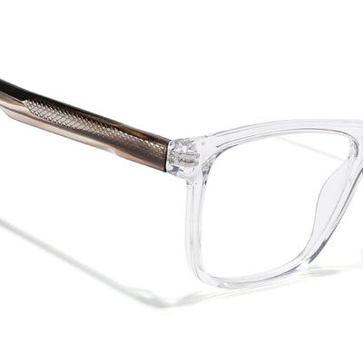 Eyejack Transparent Wayfarer Eyeglasses for Men & Women (163001FCL2243)