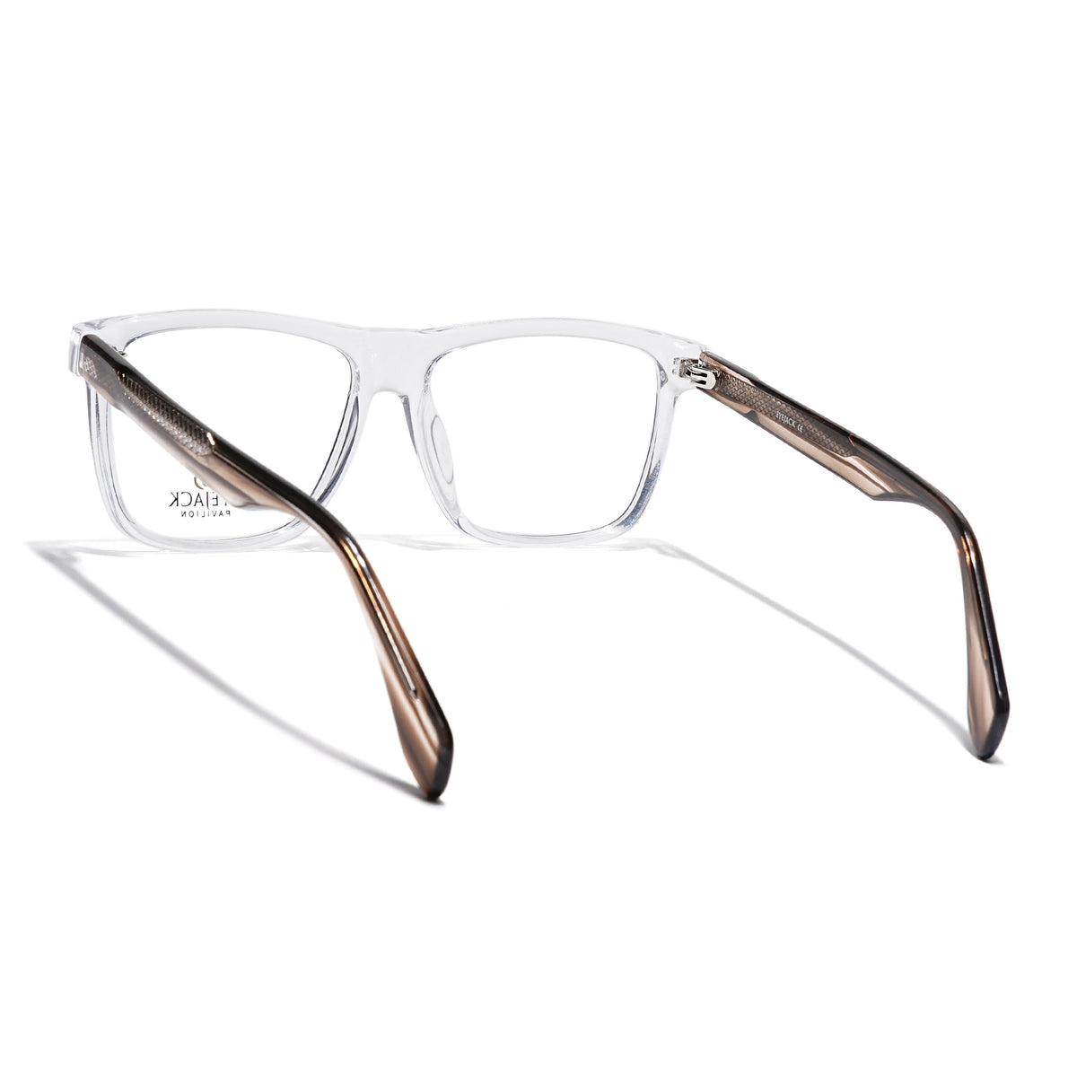 Eyejack Transparent Wayfarer Eyeglasses for Men & Women (163001FCL2243)