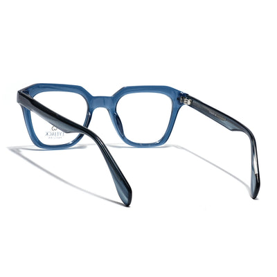 Eyejack Blue Square Eyeglasses for Men & Women (163002FCL2249)
