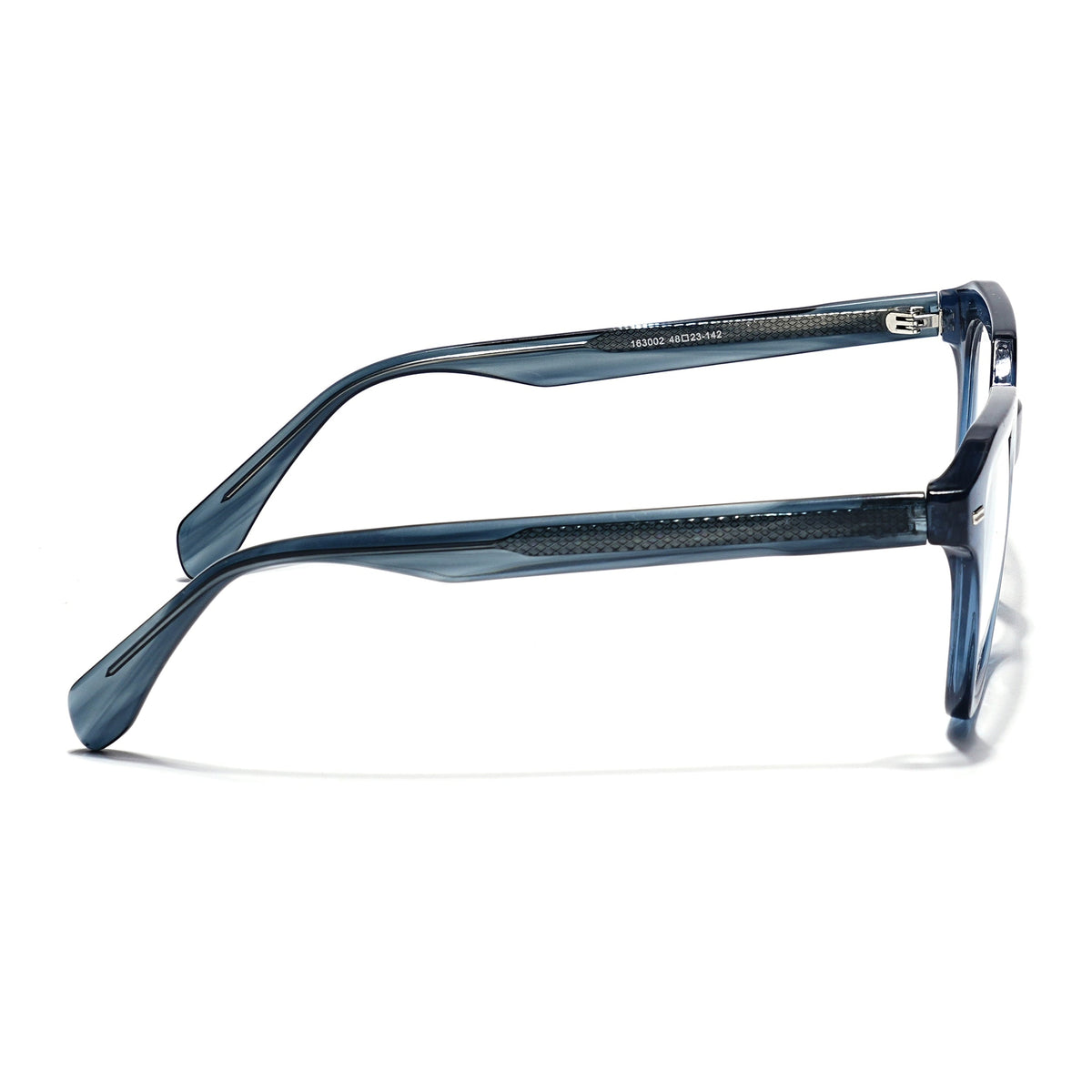 Eyejack Blue Square Eyeglasses for Men & Women (163002FCL2249)