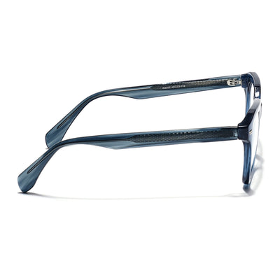 Eyejack Blue Square Eyeglasses for Men & Women (163002FCL2249)
