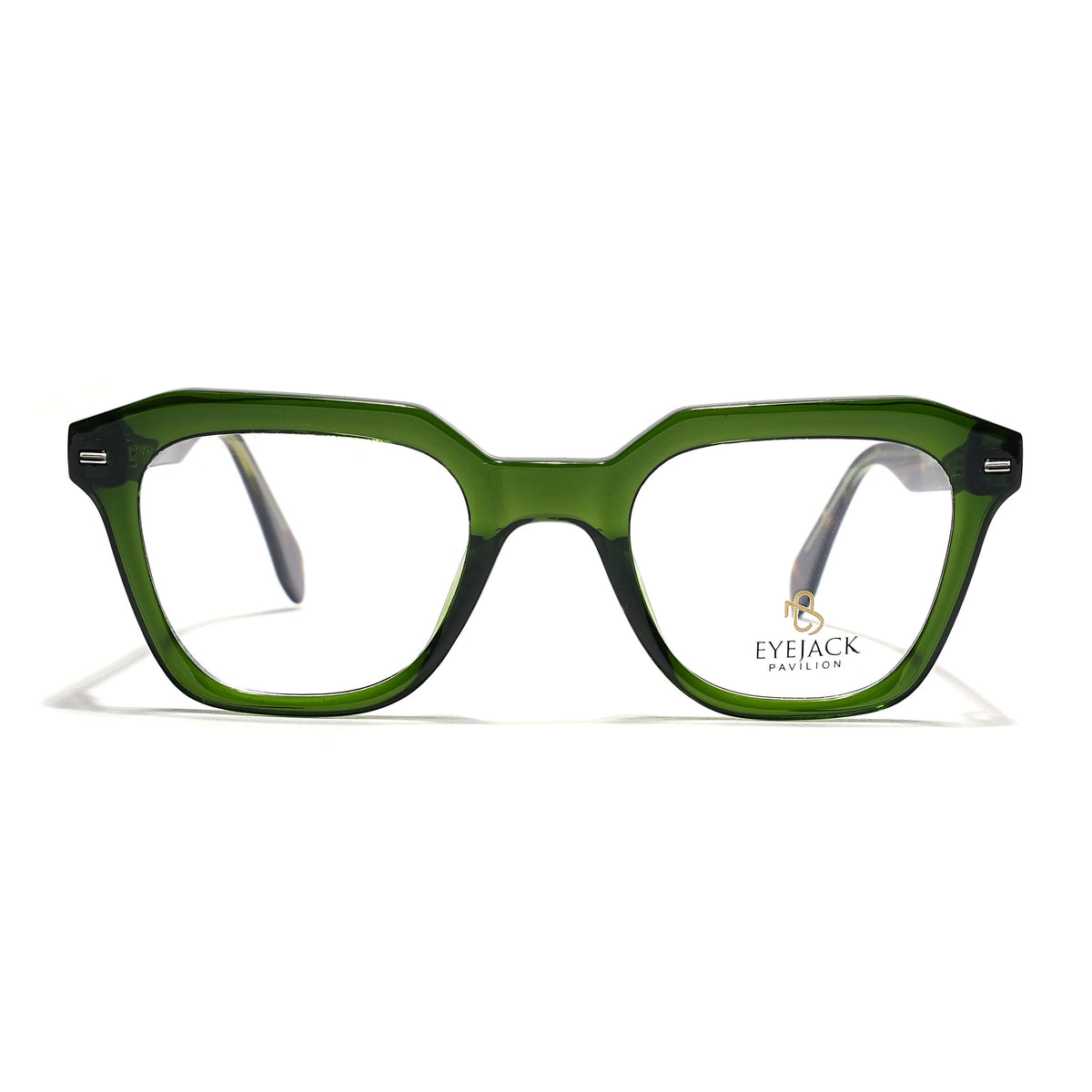 Eyejack Green Square Eyeglasses for Men & Women (163002FCL2250)