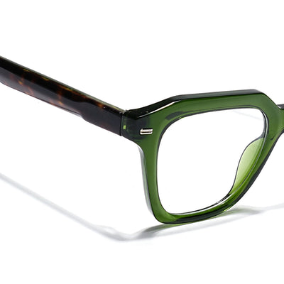 Eyejack Green Square Eyeglasses for Men & Women (163002FCL2250)
