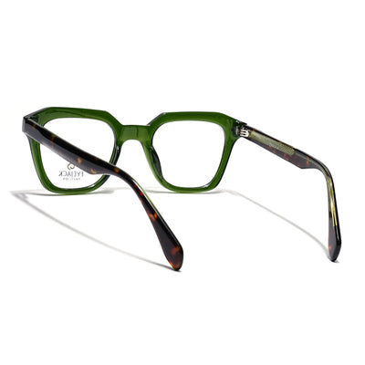 Eyejack Green Square Eyeglasses for Men & Women (163002FCL2250)