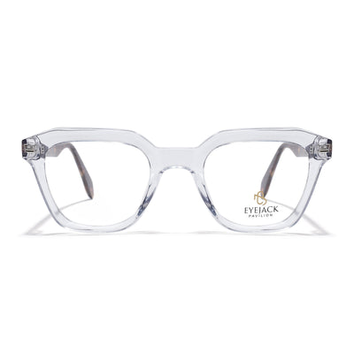 Eyejack Transparent Square Eyeglasses for Men & Women (163002FCL2251)