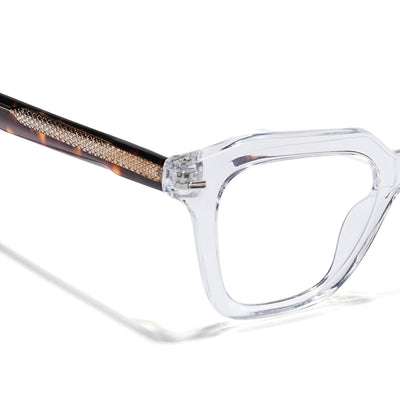 Eyejack Transparent Square Eyeglasses for Men & Women (163002FCL2251)