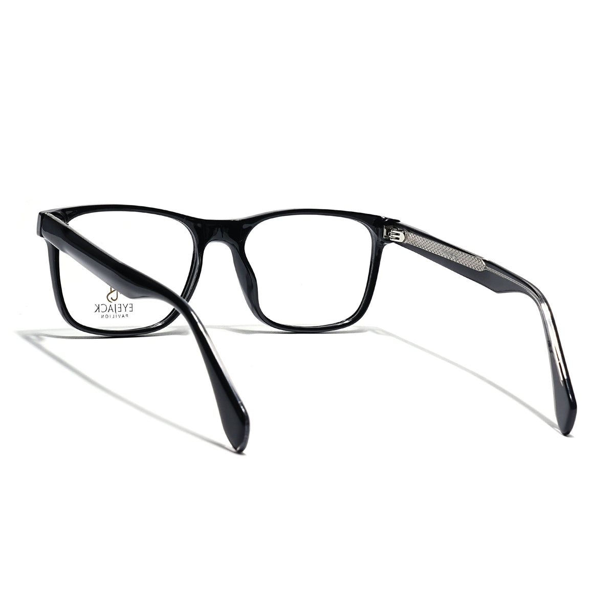 Eyejack Shine Black Wayfarer Eyeglasses for Men & Women (163003FCL2252)