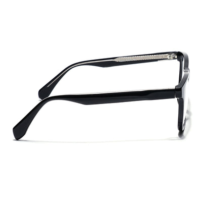 Eyejack Shine Black Wayfarer Eyeglasses for Men & Women (163003FCL2252)