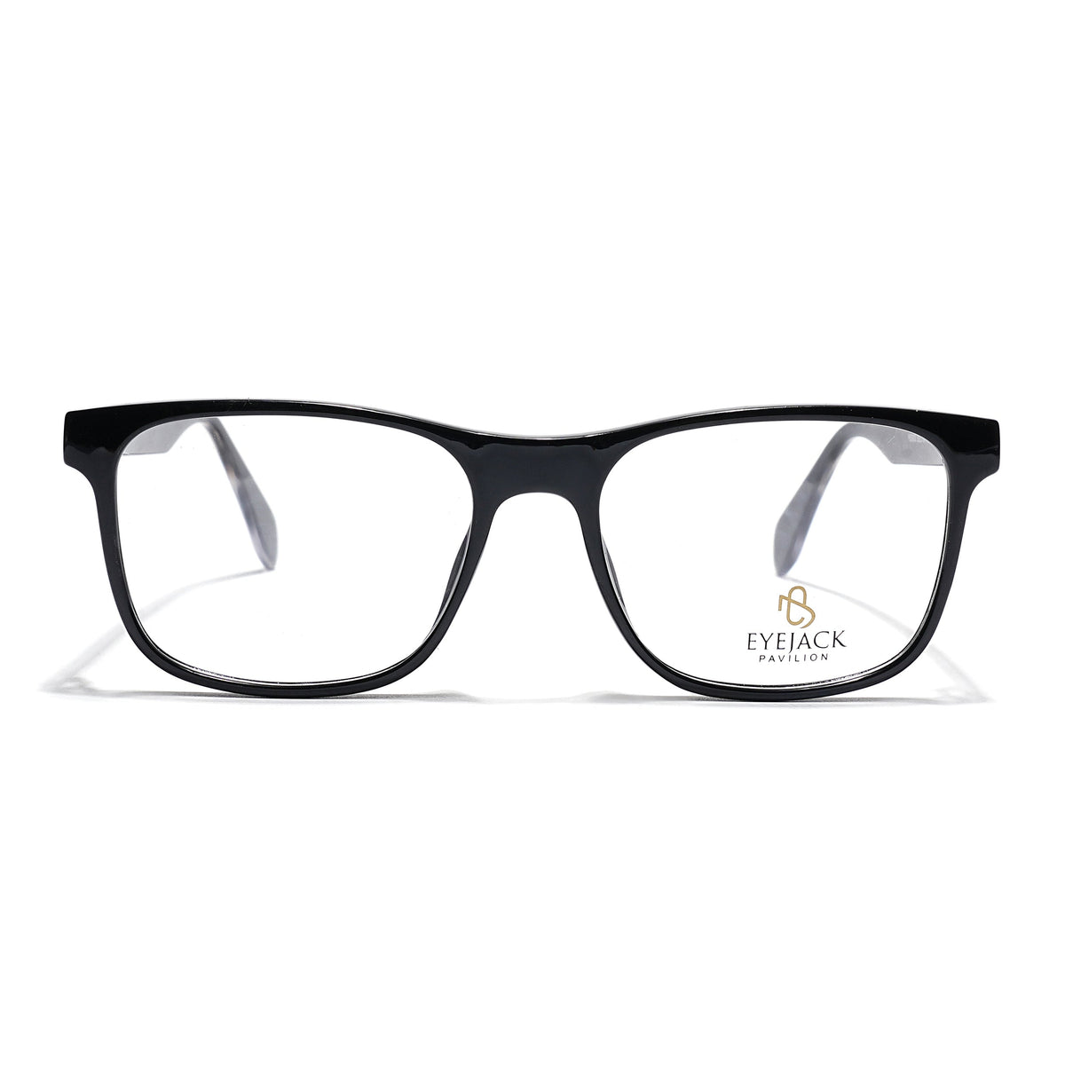 Eyejack Shine Black Wayfarer Eyeglasses for Men & Women (163003FCL2253)